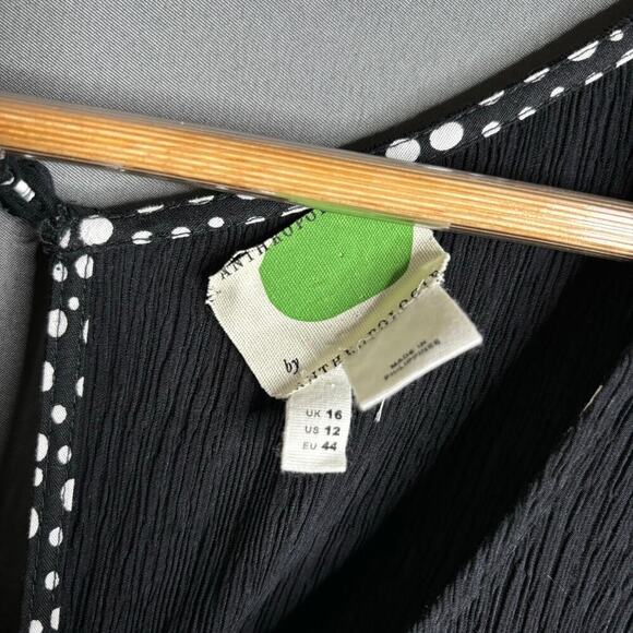 Anthropologie Abbey Tie Waist Jumpsuit Black Size 12 - Picture 7 of 7